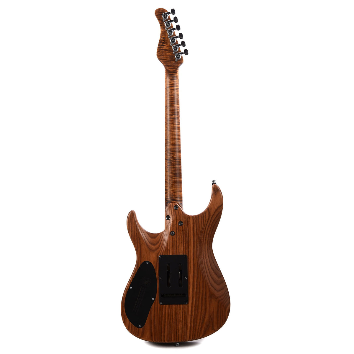 Mayones Aquila Elite S 6 Master Grade Buckeye Burl/Swamp Ash Trans Natural Black Burst Satin - View 6 | MusicMarket