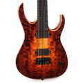 Mayones Duvell Elite 7 AAA Curly Poplar/Mahogany Lava Burst - MusicMarket