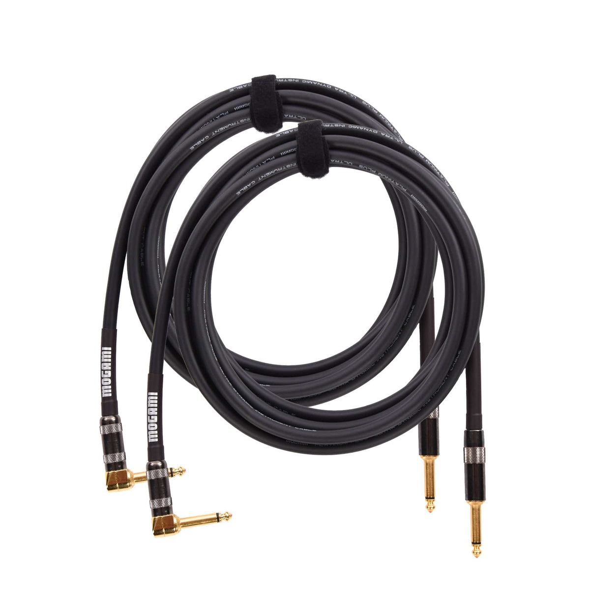 Mogami Platinum Instrument Cable 12' Angle-Straight 2 Pack Bundle - MusicMarket