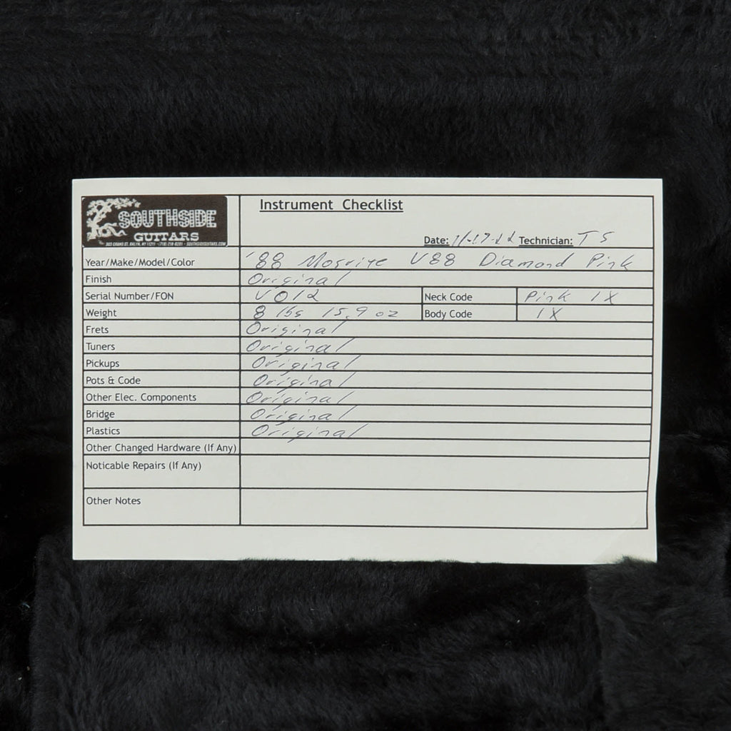 Mosrite V-88 Diamond Bubblegum 1988 - View 10 | MusicMarket