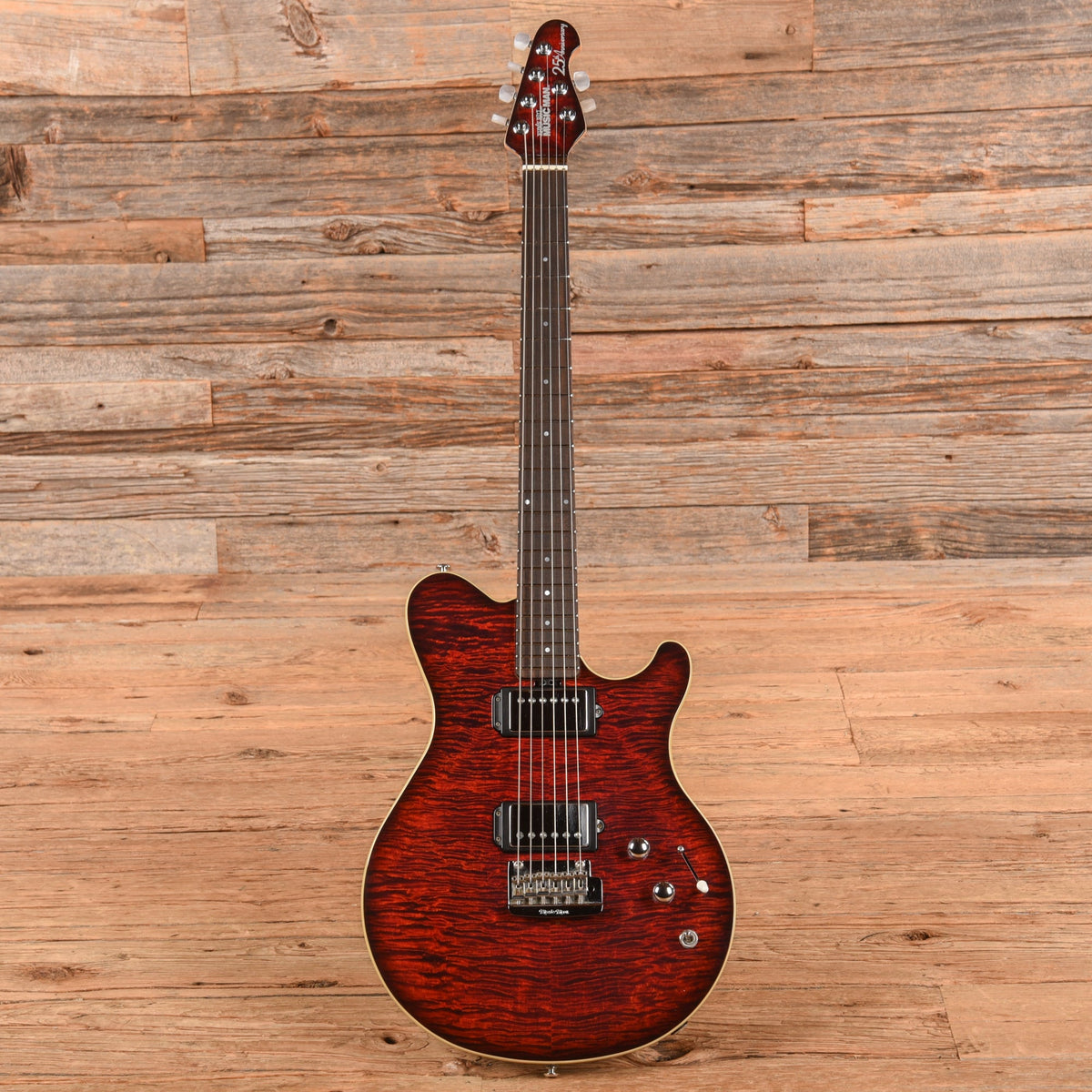 Music Man 25th Anniversary Guitar Trans Red 2009 - View 4 | MusicMarket