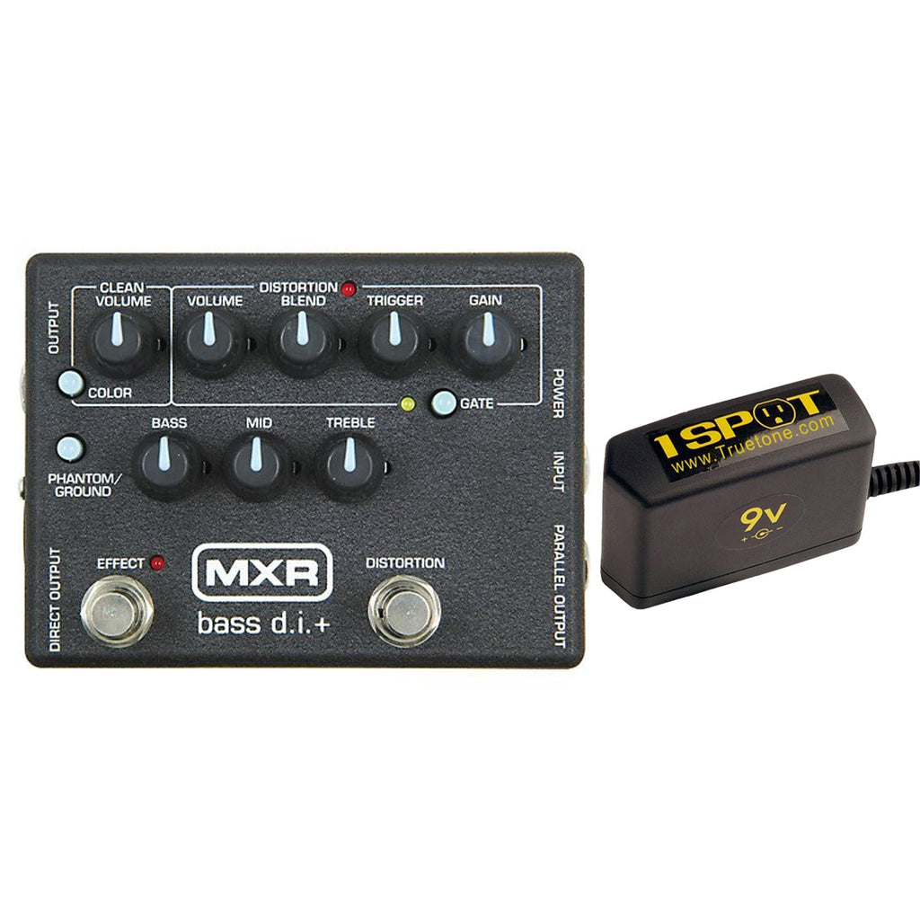 MXR M-80 Bass D.I.+ Bundle w/ Truetone 1 Spot Space Saving 9v Adapter - MusicMarket