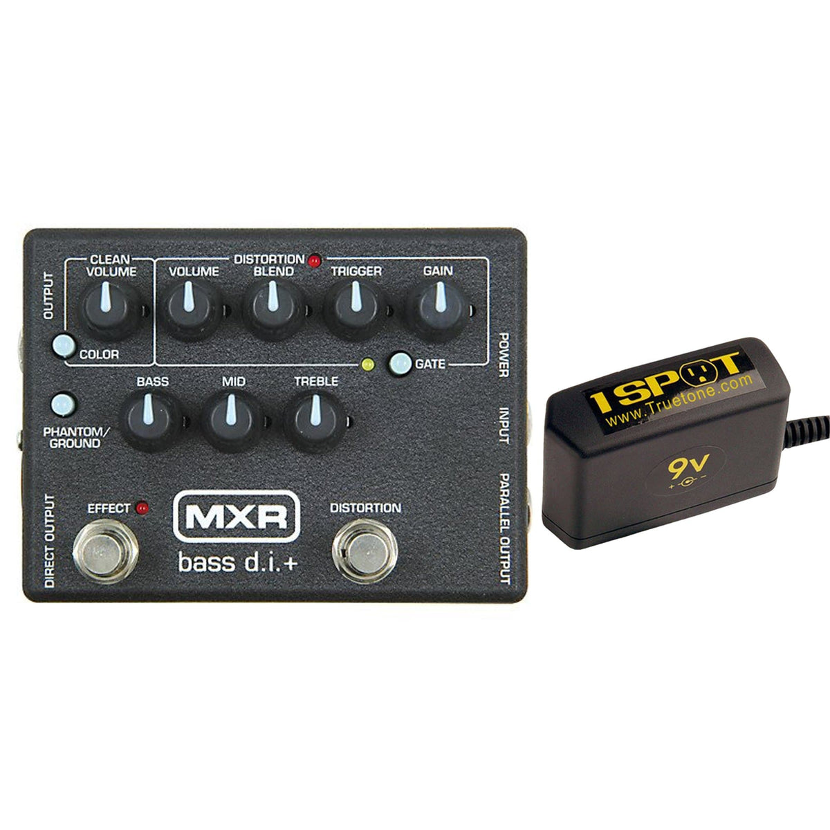 MXR M-80 Bass D.I.+ Bundle w/ Truetone 1 Spot Space Saving 9v Adapter - MusicMarket