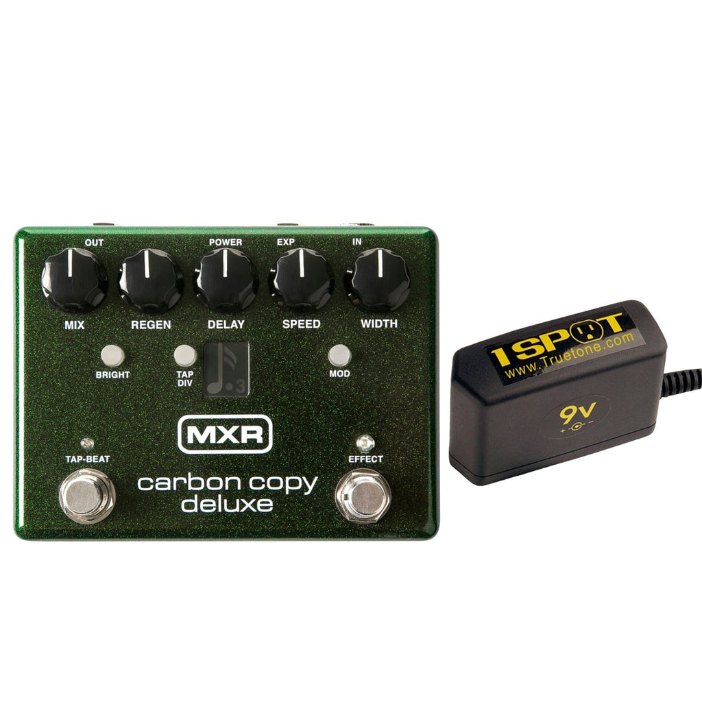 MXR Carbon Copy Deluxe Bundle w/ Truetone 1 Spot Space Saving 9v Adapter - MusicMarket