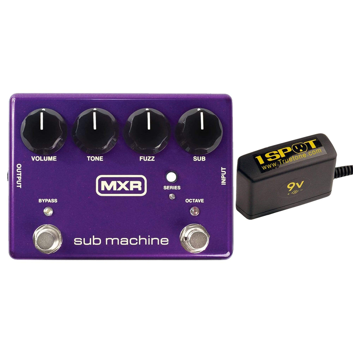 MXR M225 Sub Machine Fuzz Bundle w/ Truetone 1 Spot Space Saving 9v Adapter - MusicMarket