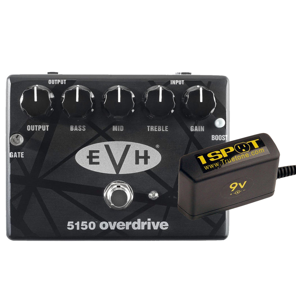 MXR EVH-5150 Overdrive Bundle w/ Truetone 1 Spot Space Saving 9v Adapter - MusicMarket