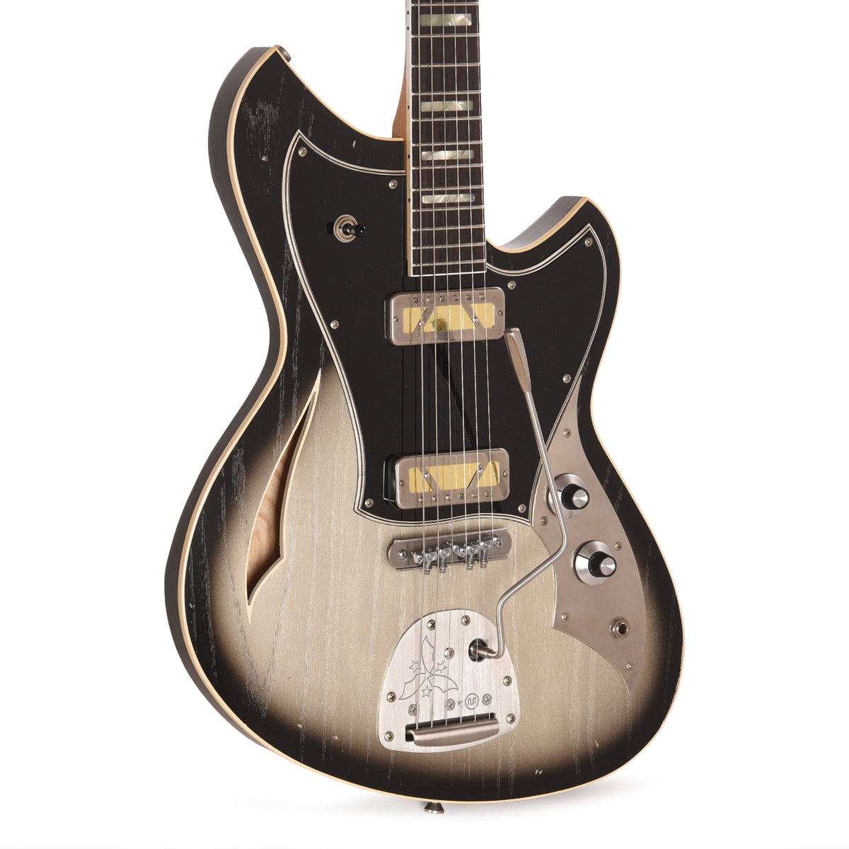 Novo Custom Miris J Light Distress Inca Burst w/Matching Headstock & Lollar Gold Foil Pickups - MusicMarket