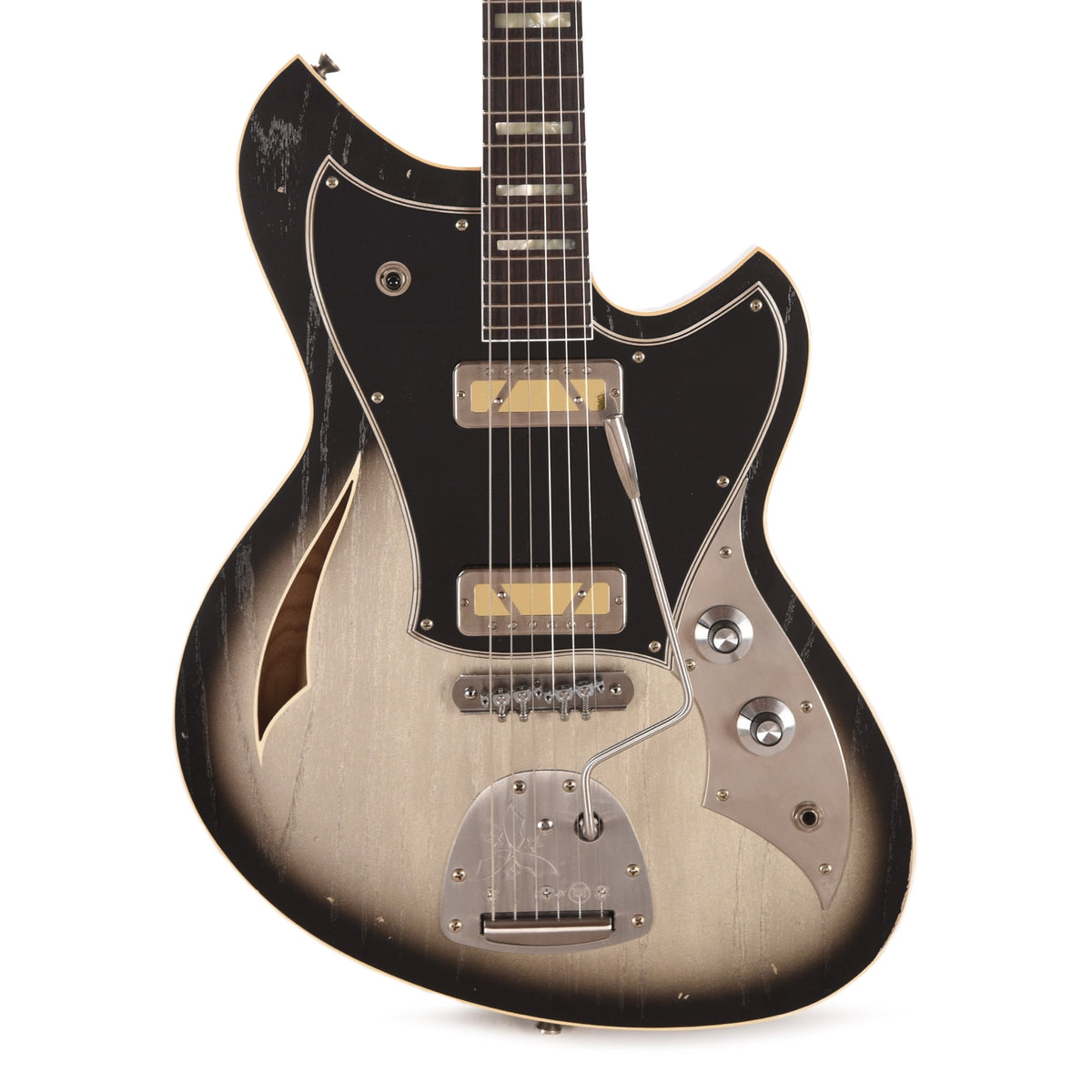 Novo Custom Miris J Light Distress Inca Burst w/Matching Headstock & Lollar Gold Foil Pickups - View 2 | MusicMarket