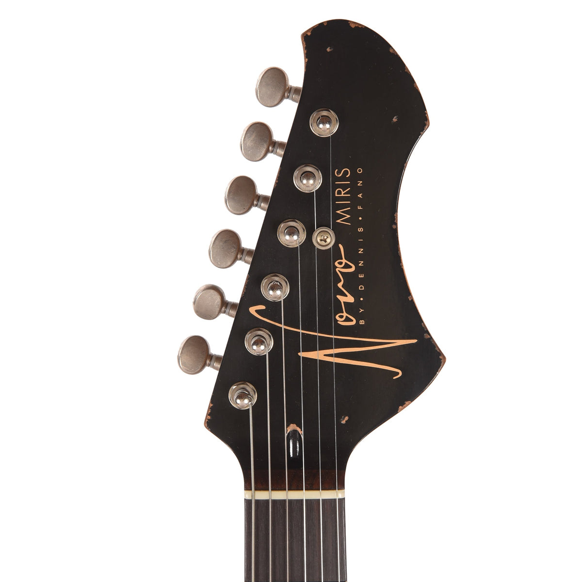 Novo Custom Miris J Medium Distress Fiesta Red w/Fralin Pure PAF Humbuckers - View 6 | MusicMarket