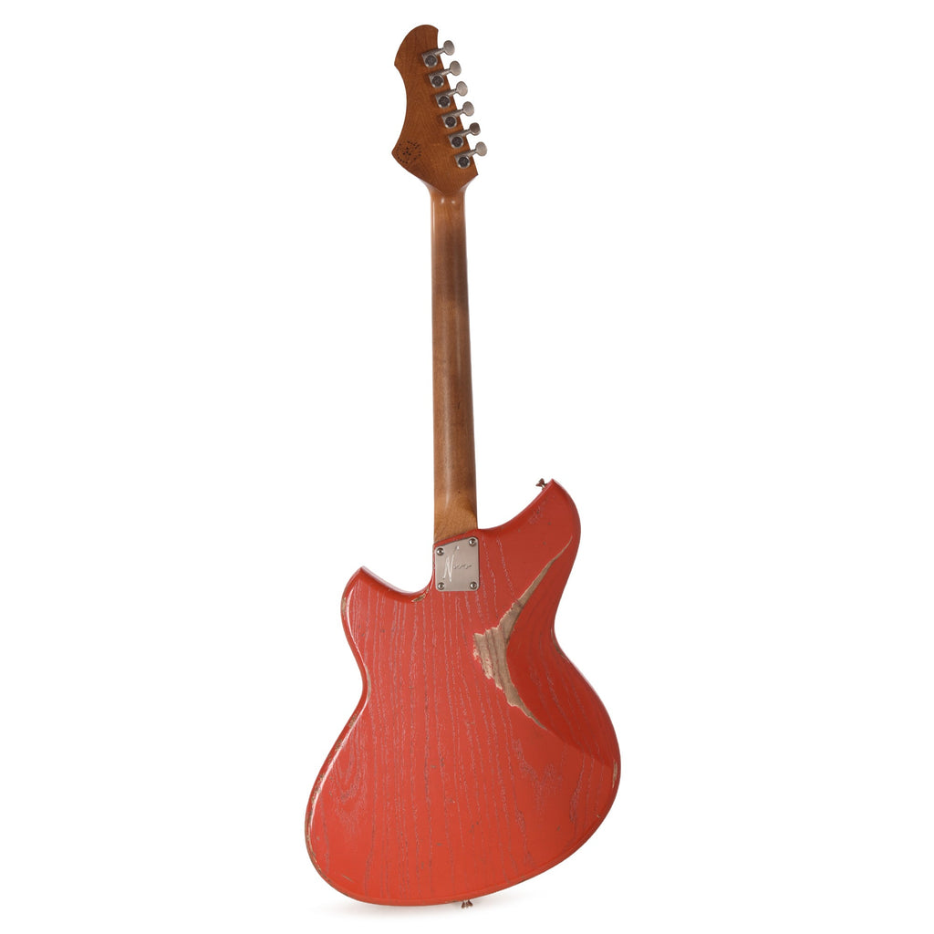 Novo Custom Miris J Medium Distress Fiesta Red w/Fralin Pure PAF Humbuckers - View 5 | MusicMarket