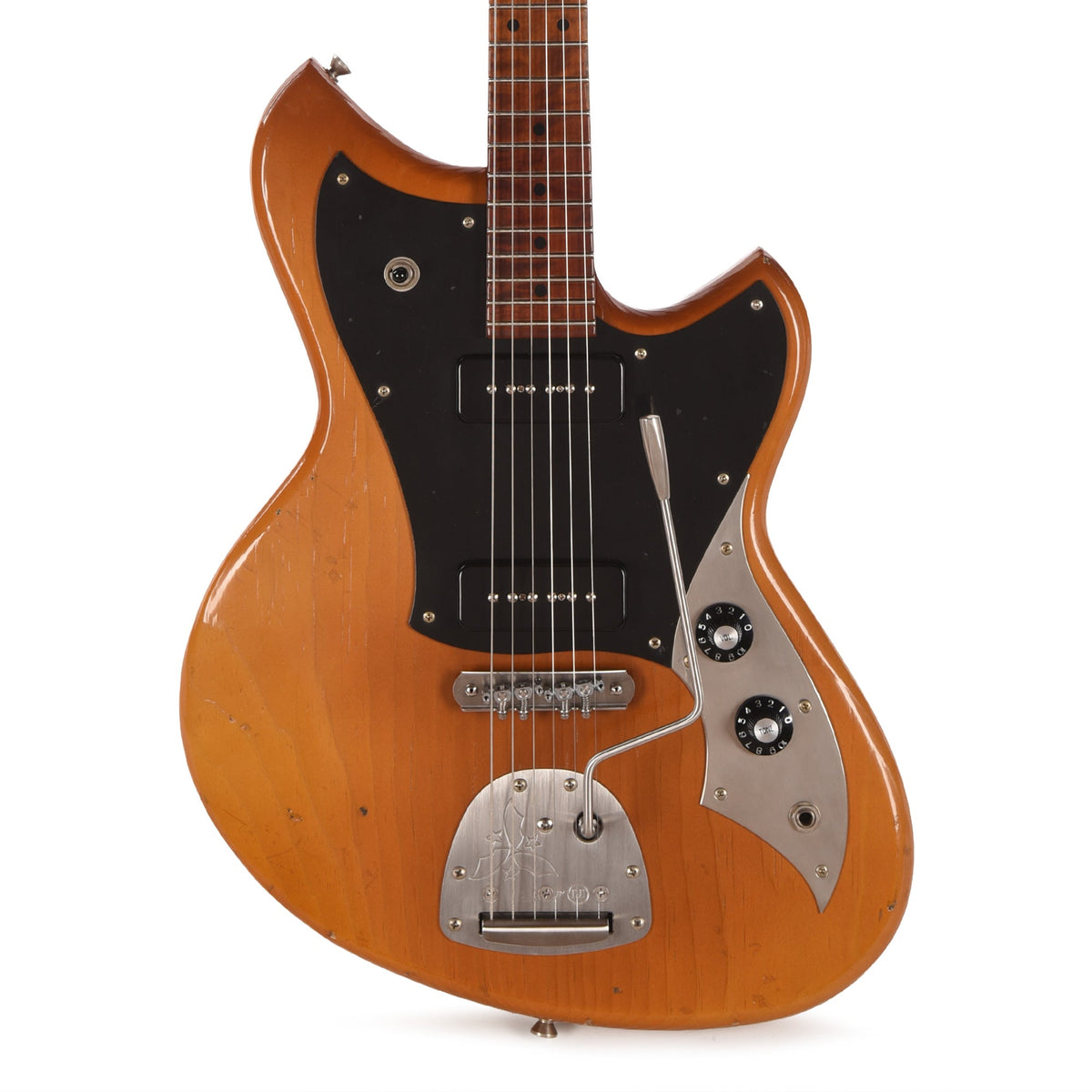 Novo Custom Serus J Light Distress Nicotine Blonde w/Fralin P90 Pickups - View 2 | MusicMarket