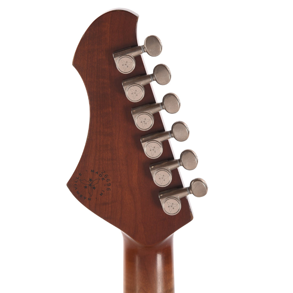 Novo Custom Serus J Light Distress Nicotine Blonde w/Fralin P90 Pickups - View 7 | MusicMarket