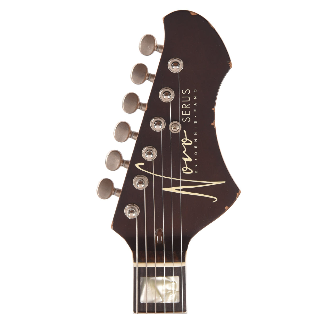 Novo Serus J Amber Burst Light Distress w/ Fralin P-90 Pickups - View 6 | MusicMarket