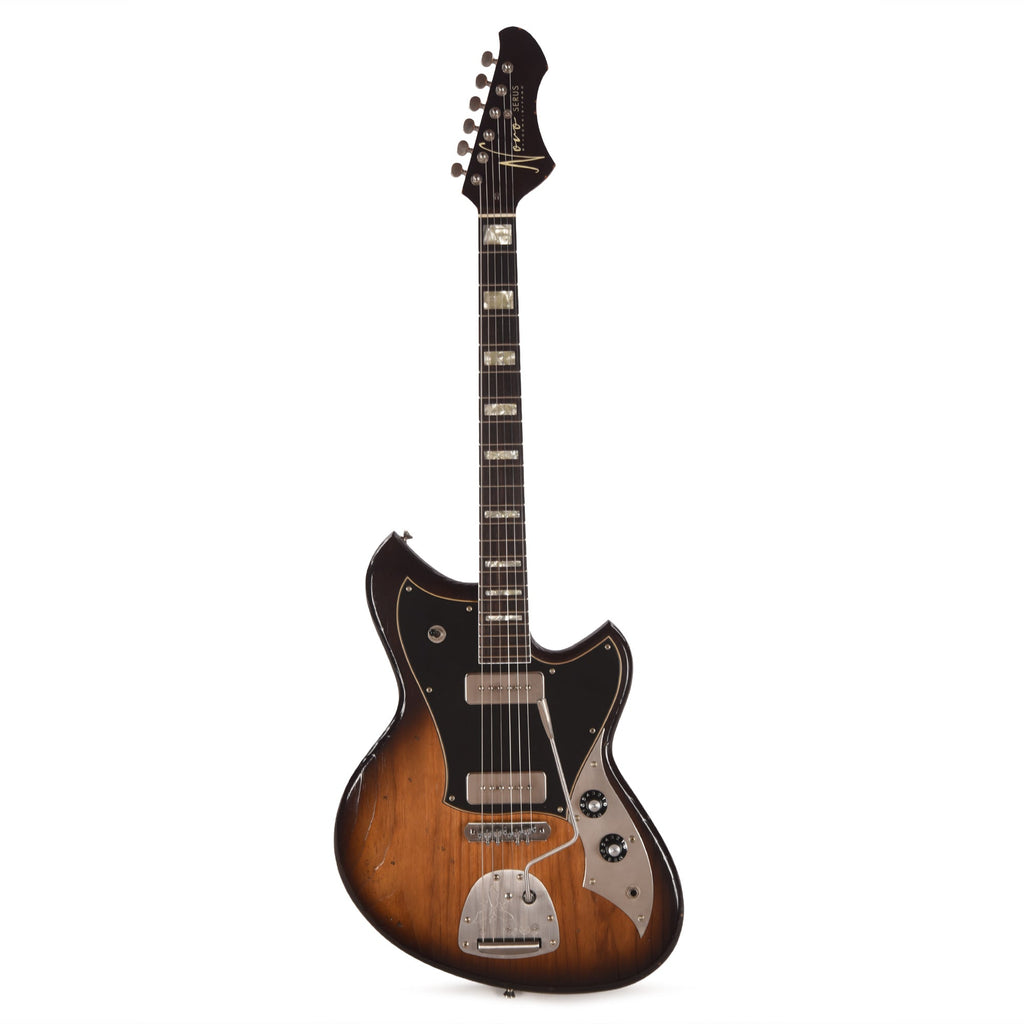 Novo Serus J Amber Burst Light Distress w/ Fralin P-90 Pickups - View 4 | MusicMarket