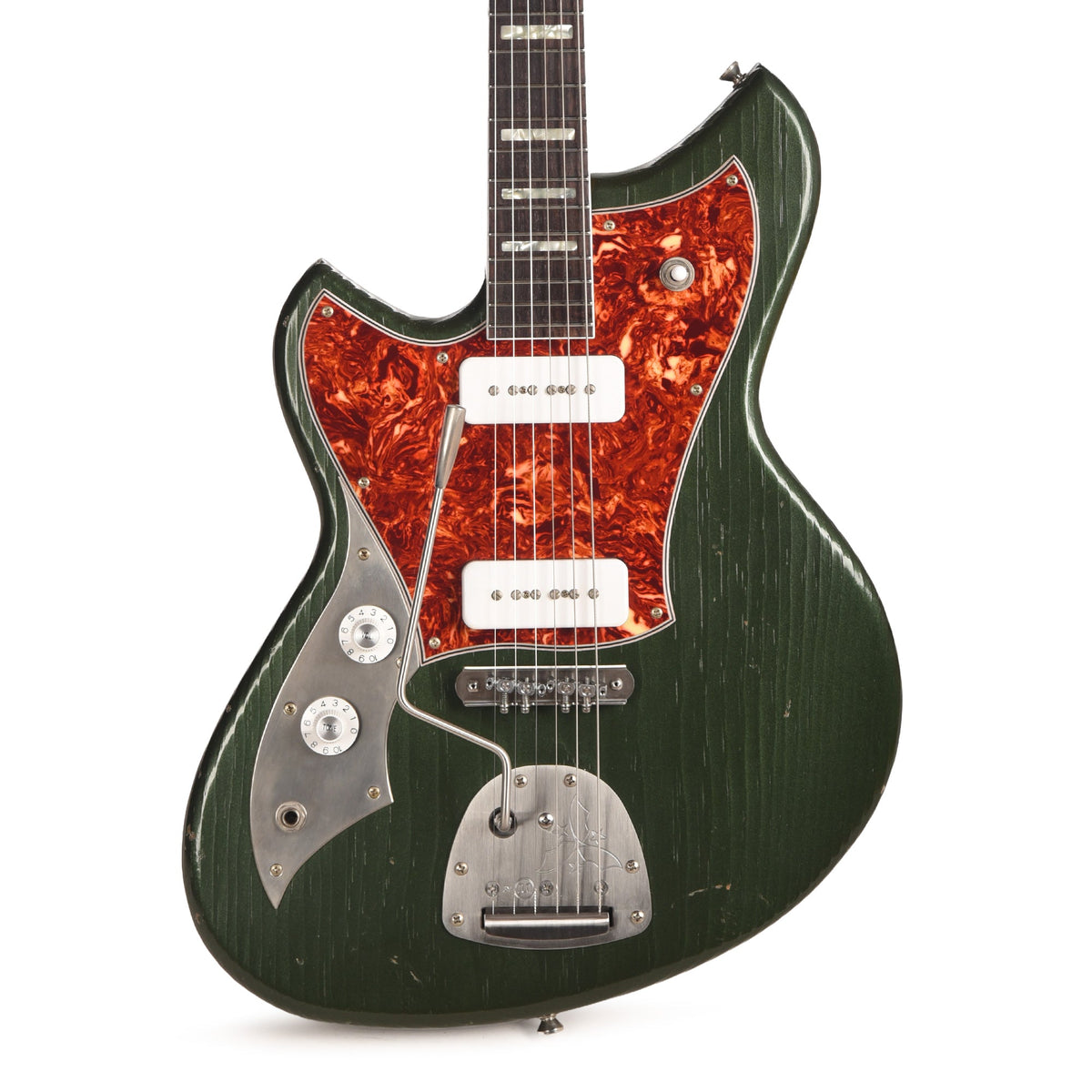 Novo Serus J Cadillac Green Light Distress w/ Fralin P-90 Pickups Left-Handed - View 2 | MusicMarket