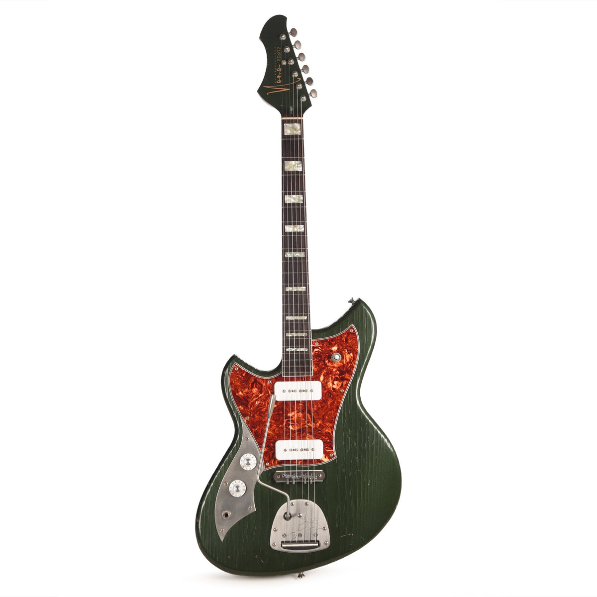 Novo Serus J Cadillac Green Light Distress w/ Fralin P-90 Pickups Left-Handed - View 4 | MusicMarket