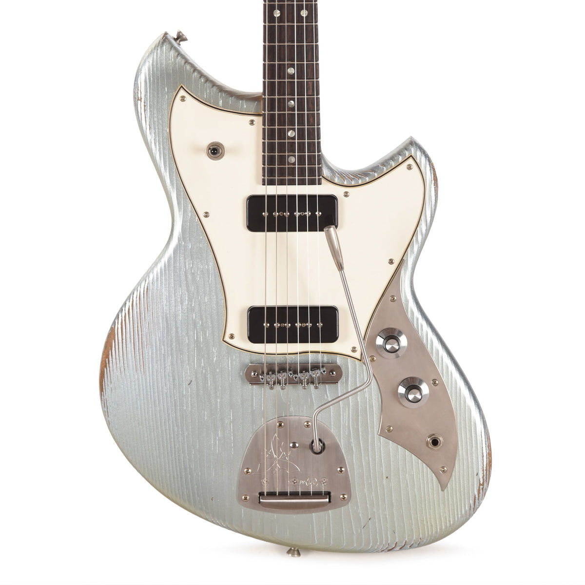 Novo Serus J Ice Blue Metallic Medium Distress w/ Fralin P-90 Pickups - View 2 | MusicMarket