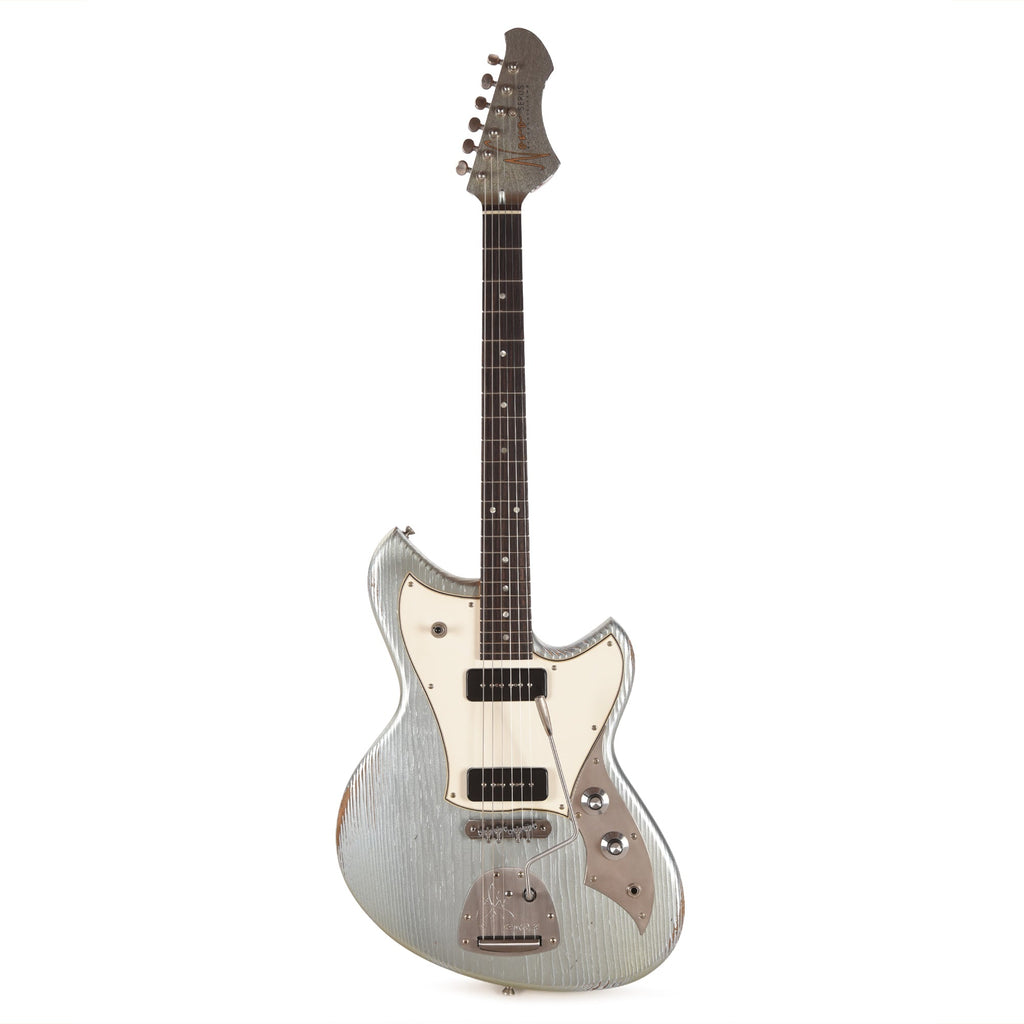 Novo Serus J Ice Blue Metallic Medium Distress w/ Fralin P-90 Pickups - View 4 | MusicMarket