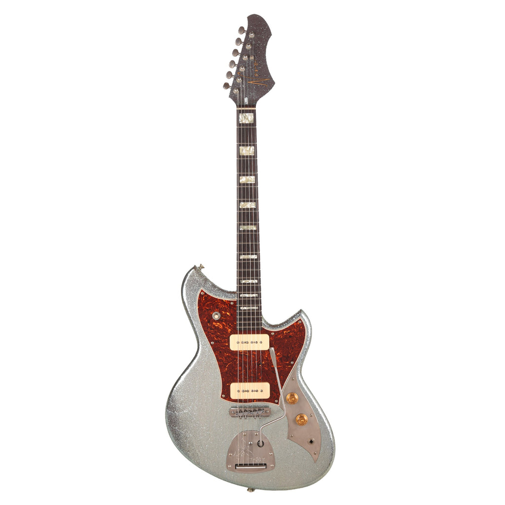 Novo Serus J Ice Blue Metallic Sparkle Extra Light Distress w/ Fralin P-90 Pickups - View 4 | MusicMarket