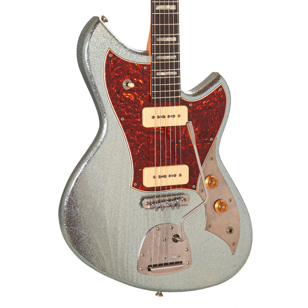 Novo Serus J Ice Blue Metallic Sparkle Extra Light Distress w/ Fralin P-90 Pickups - MusicMarket