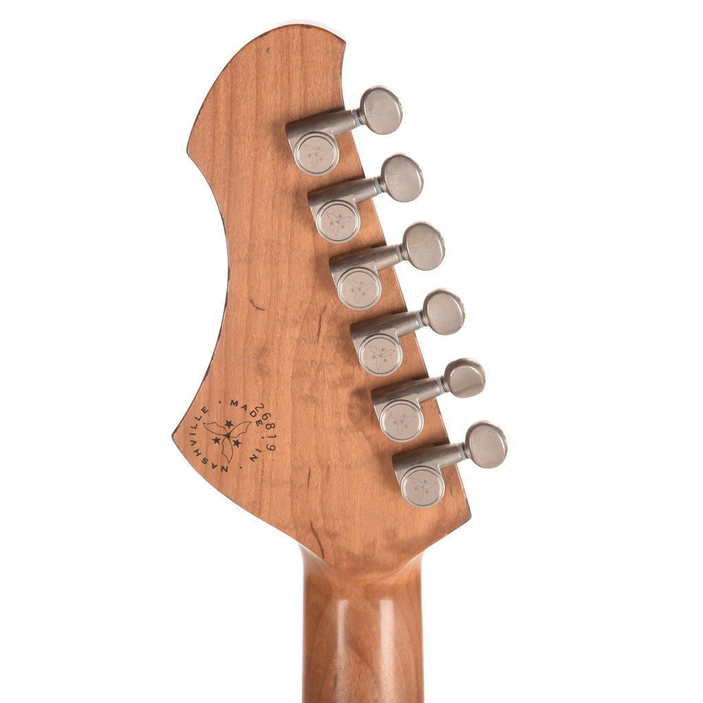 Novo Serus J Sonic Blue Medium Distress w/ Lollar 50's Wind P-90 Pickups - View 7 | MusicMarket
