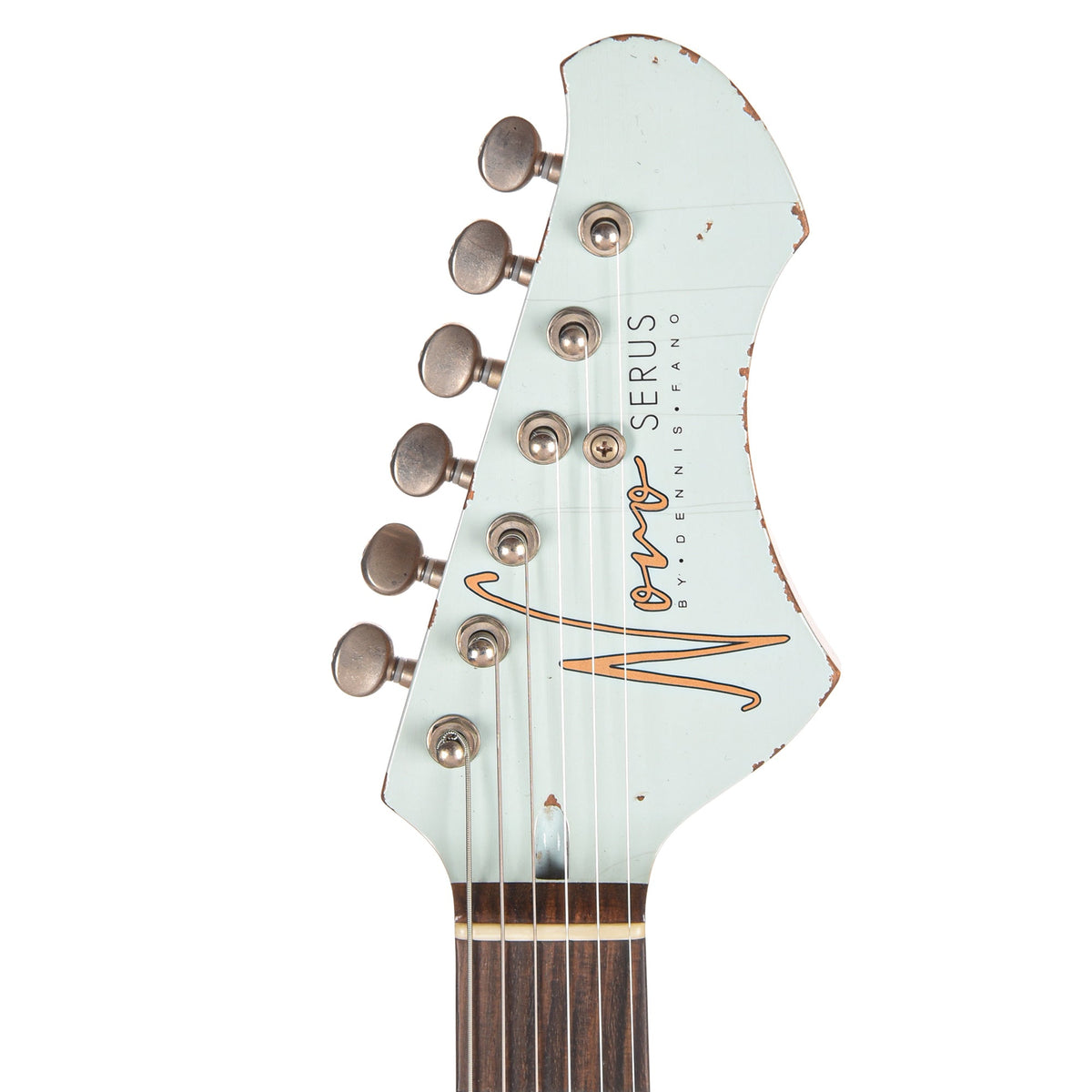 Novo Serus J Sonic Blue Medium Distress w/ Lollar 50's Wind P-90 Pickups - View 6 | MusicMarket