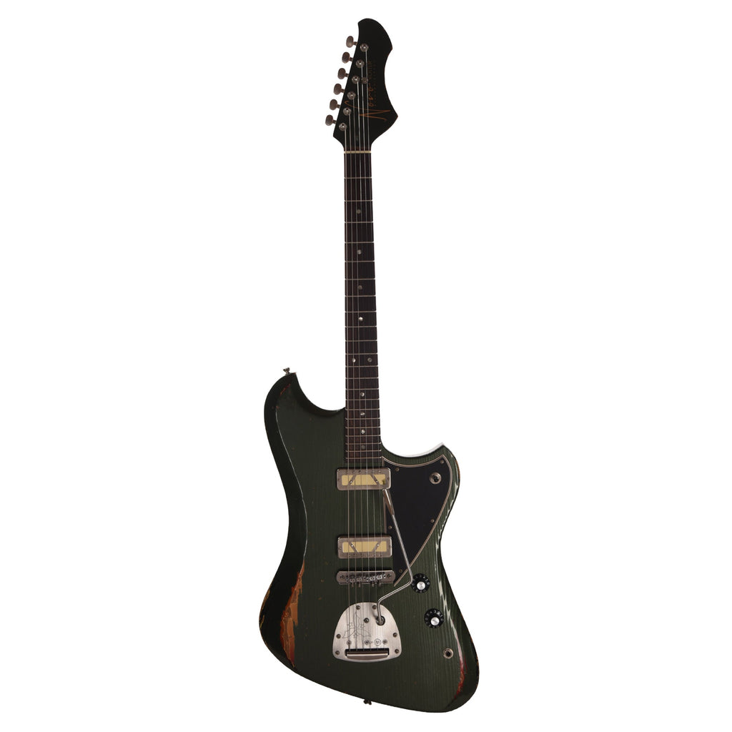 Novo Voltur J Cadillac Green over '64 3-Tone Burst Medium Distress w/ Lollar Gold Foil - View 4 | MusicMarket