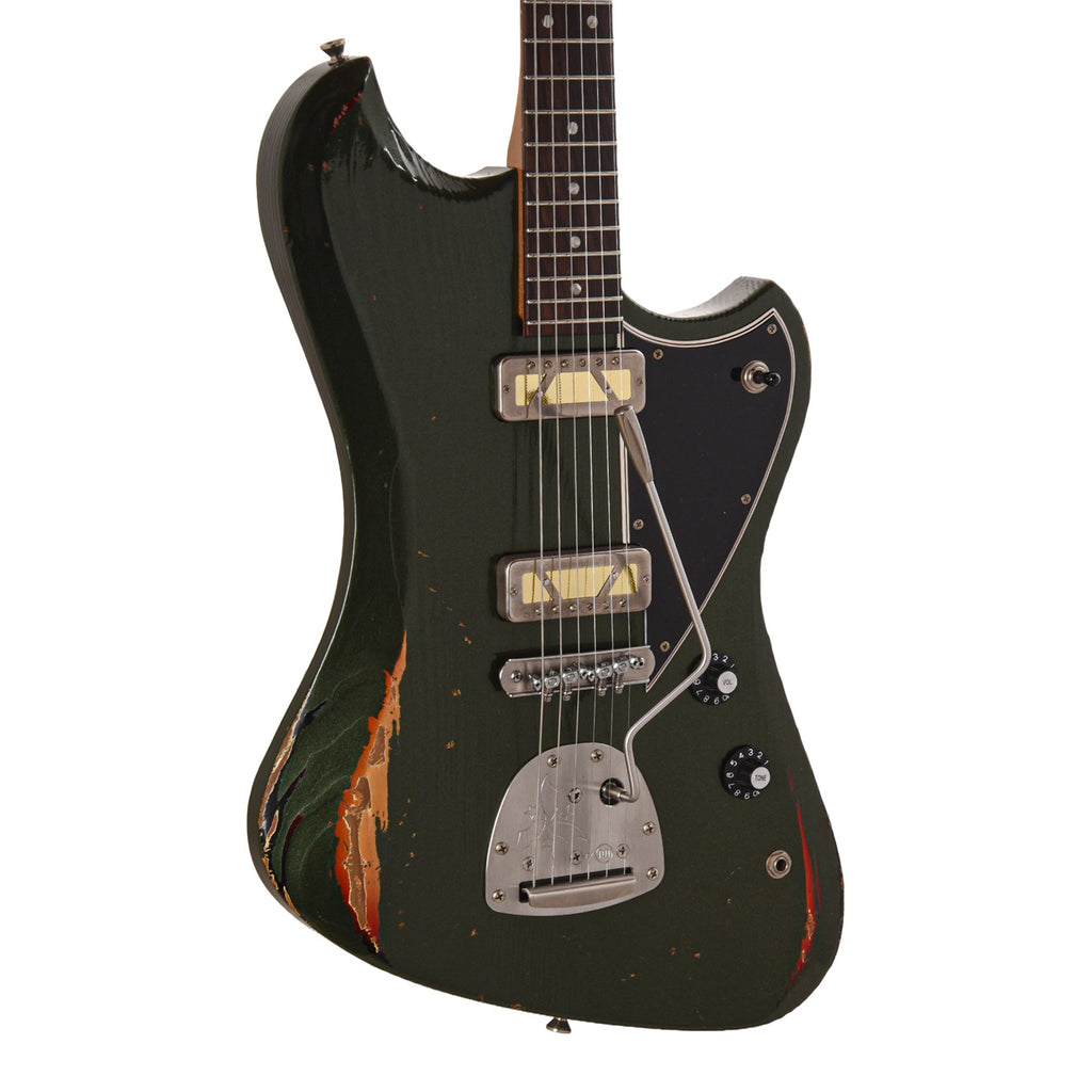 Novo Voltur J Cadillac Green over '64 3-Tone Burst Medium Distress w/ Lollar Gold Foil - MusicMarket