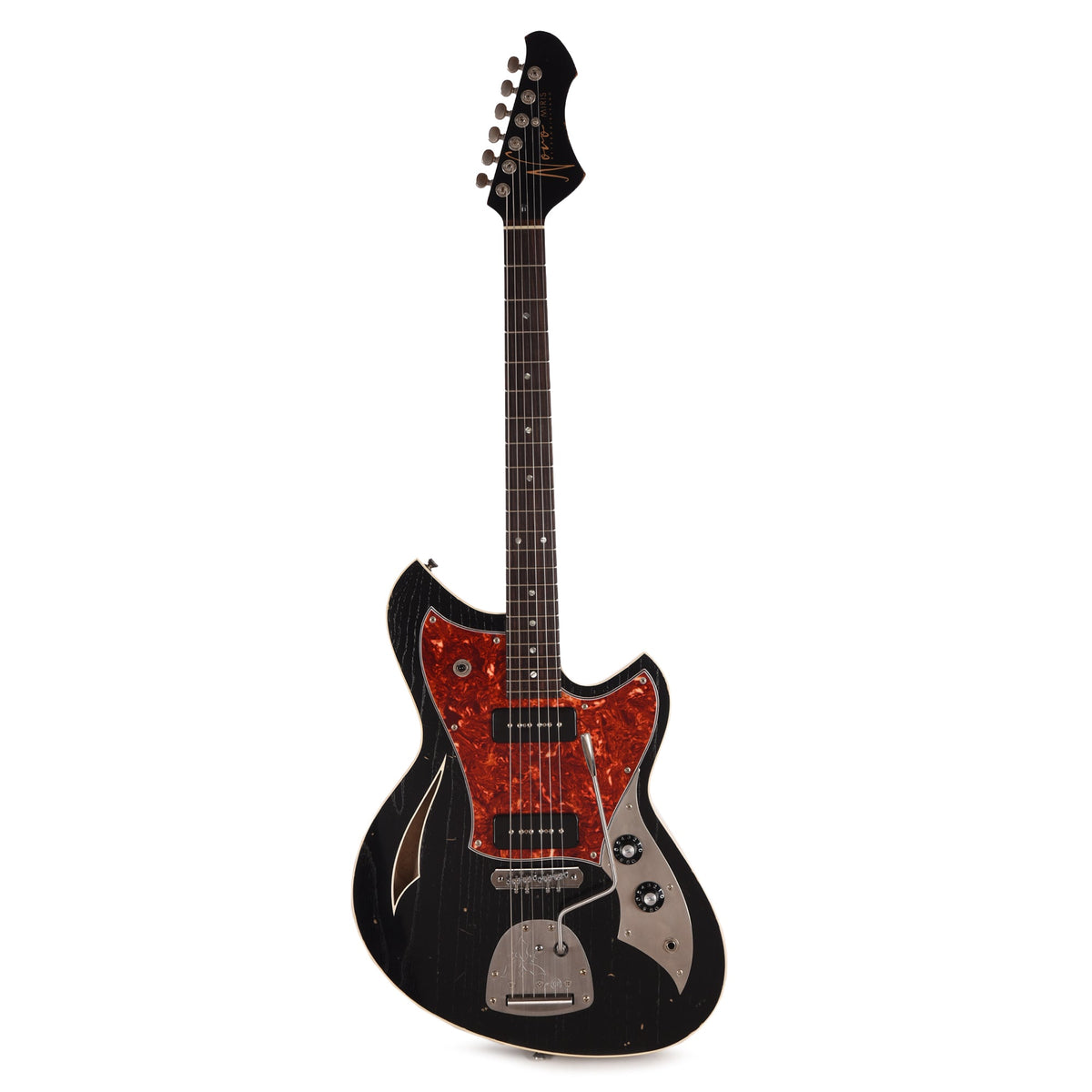 Novo Miris J Bull Black Light Distress w/Fralin P-90 Pickups - View 4 | MusicMarket