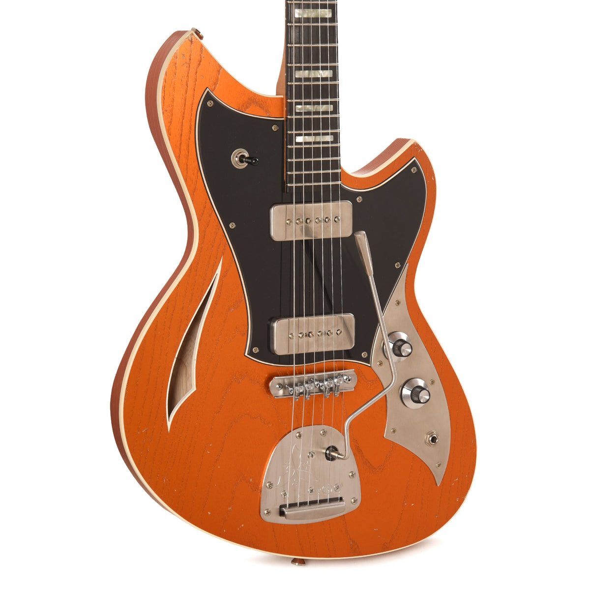 Novo Miris J Candy Apple Orange Light Distress w/Fralin P90s - MusicMarket
