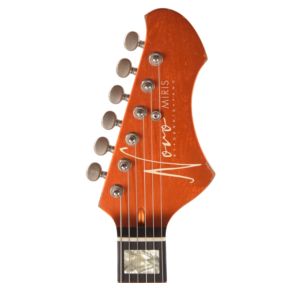 Novo Miris J Candy Apple Orange Light Distress w/Fralin P90s - View 6 | MusicMarket