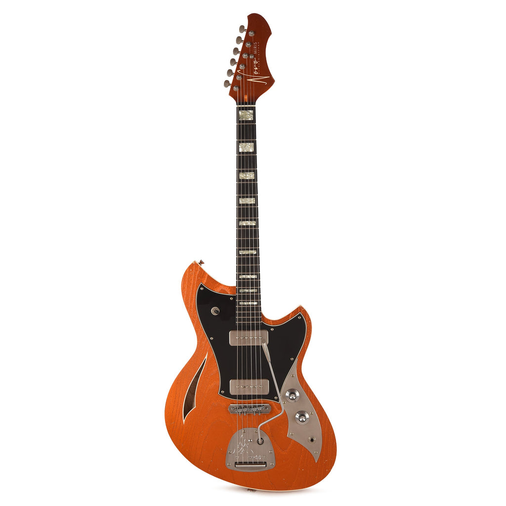 Novo Miris J Candy Apple Orange Light Distress w/Fralin P90s - View 4 | MusicMarket