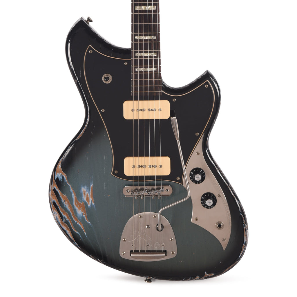 Novo Custom Serus J Medium Distress Pelham Burst w/Fralin P90 Pickups - View 2 | MusicMarket