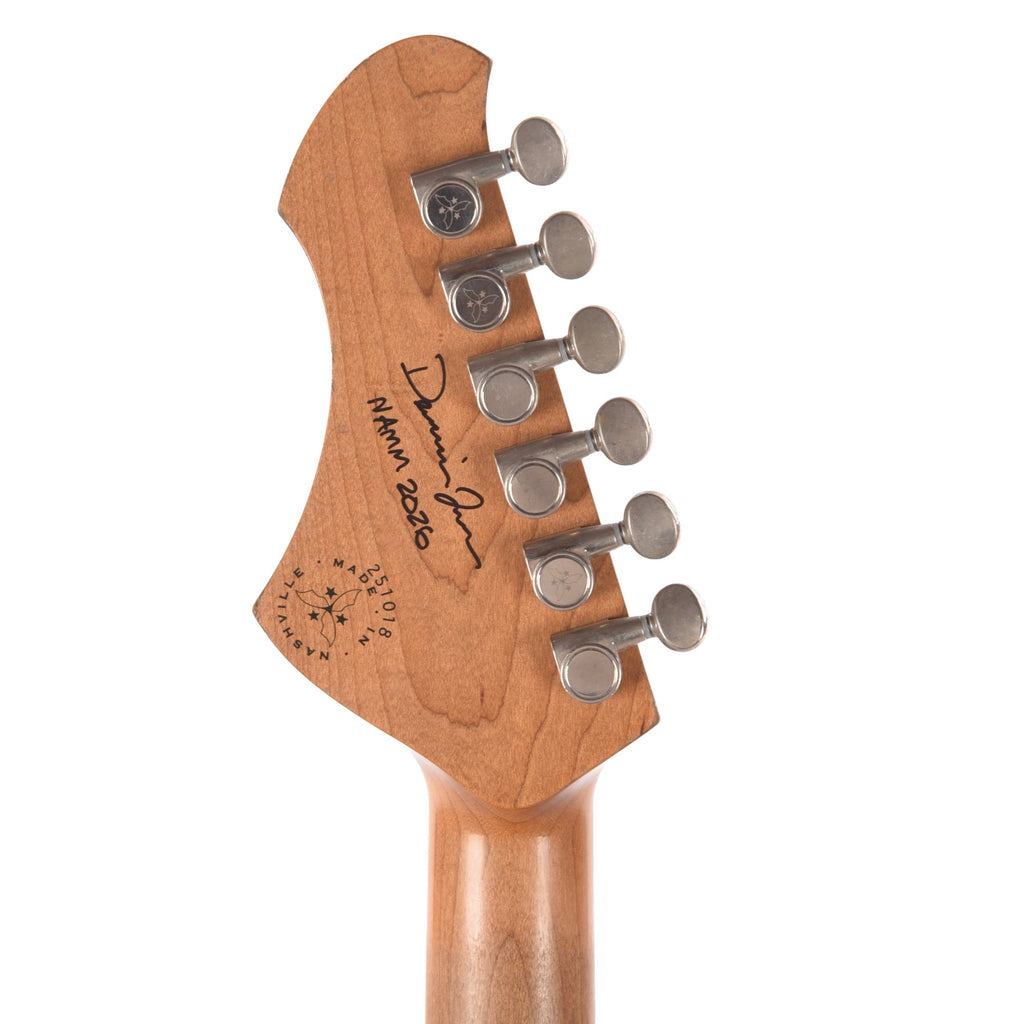 Novo Dealer Limited Serus J Shoreline Gold over '64 3-Tone Burst Medium Distress w/Fralin P-90s (Displayed at NAMM