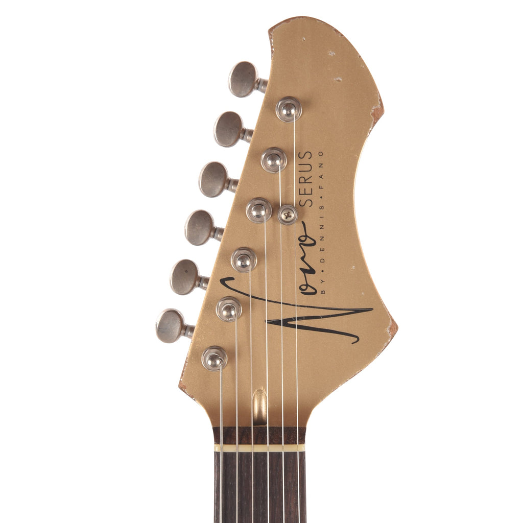Novo Dealer Limited Serus J Shoreline Gold over '64 3-Tone Burst Medium Distress w/Fralin P-90s (Displayed at NAMM
