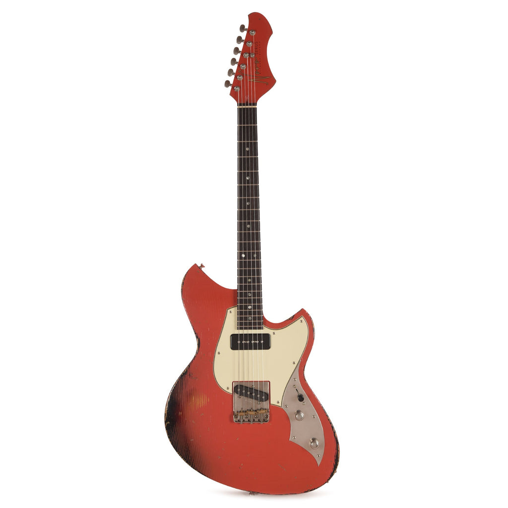 Novo Dealer Limited Serus T Fiesta Red over '64 3-Tone Burst Medium Distress w/Fralin High Output Tele Pickups -