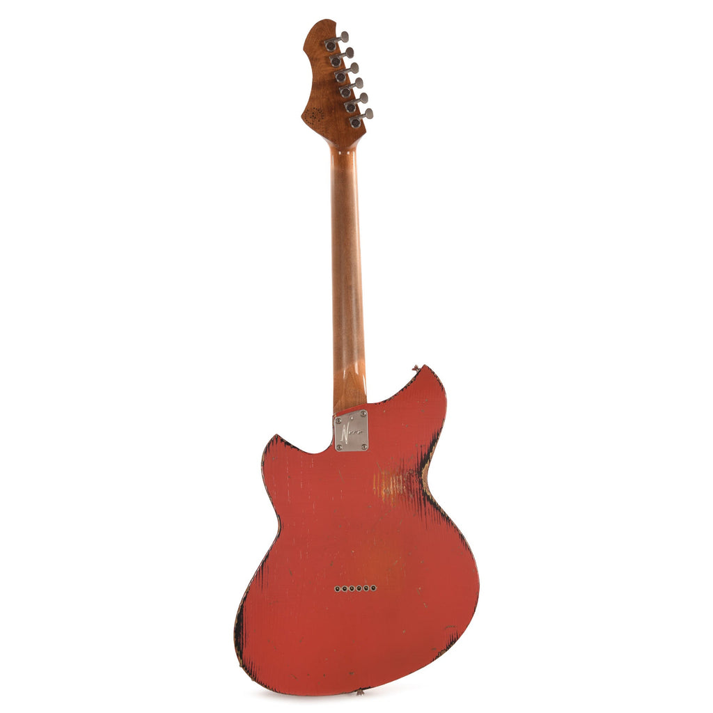 Novo Dealer Limited Serus T Fiesta Red over '64 3-Tone Burst Medium Distress w/Fralin High Output Tele Pickups -