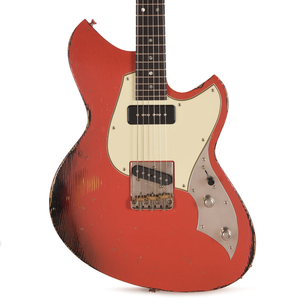 Novo Dealer Limited Serus T Fiesta Red over '64 3-Tone Burst Medium Distress w/Fralin High Output Tele Pickups -