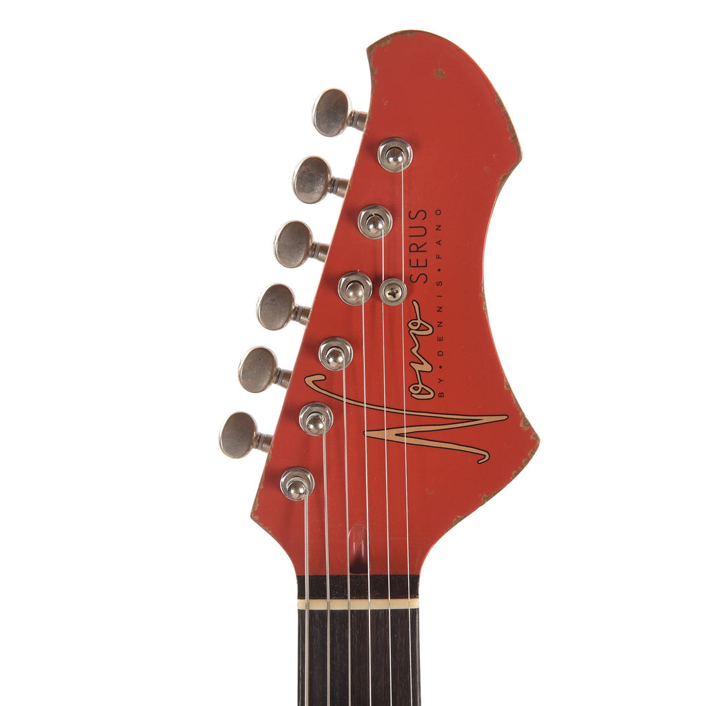 Novo Dealer Limited Serus T Fiesta Red over '64 3-Tone Burst Medium Distress w/Fralin High Output Tele Pickups -