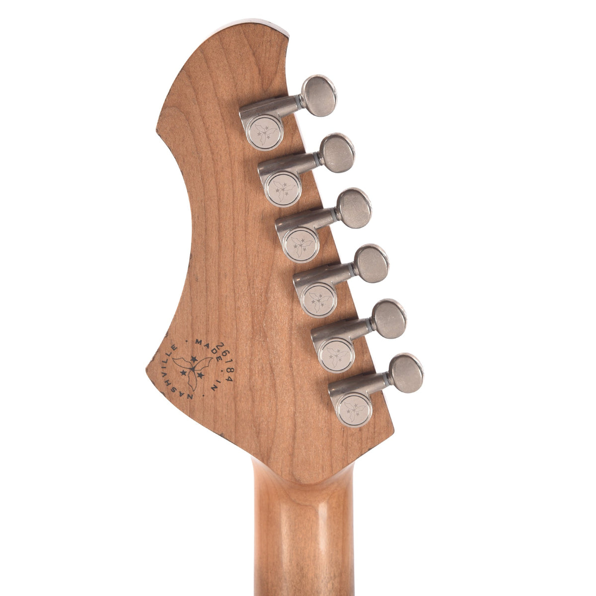 Novo Miris H2 Light Distress Pelham Burst w/Fralin Pure PAFs & Matching Headstock - View 7 | MusicMarket