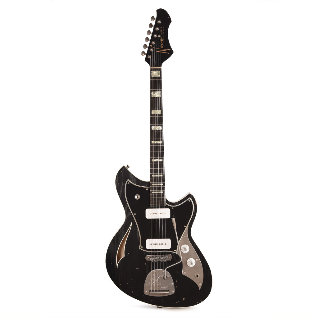 Novo Miris J Light Distress Bull Black w/Fralin P-90s - View 4 | MusicMarket