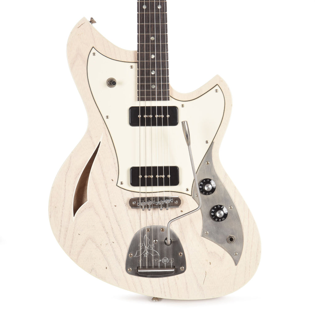 Novo Miris J Mary Kaye White Light Distress w/Fralin P-90 Pickups - View 2 | MusicMarket