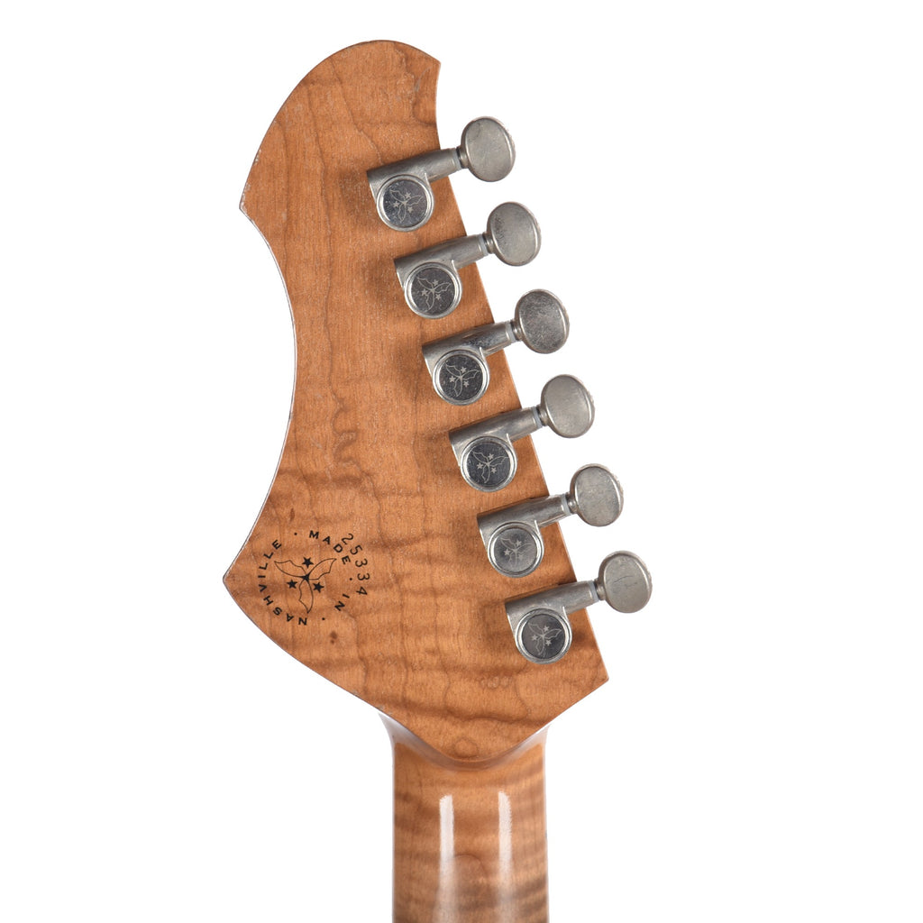 Novo Serus J 2-Tone Burst Light Distress w/Black Block Inlays & Fralin P-90 Pickups - View 7 | MusicMarket