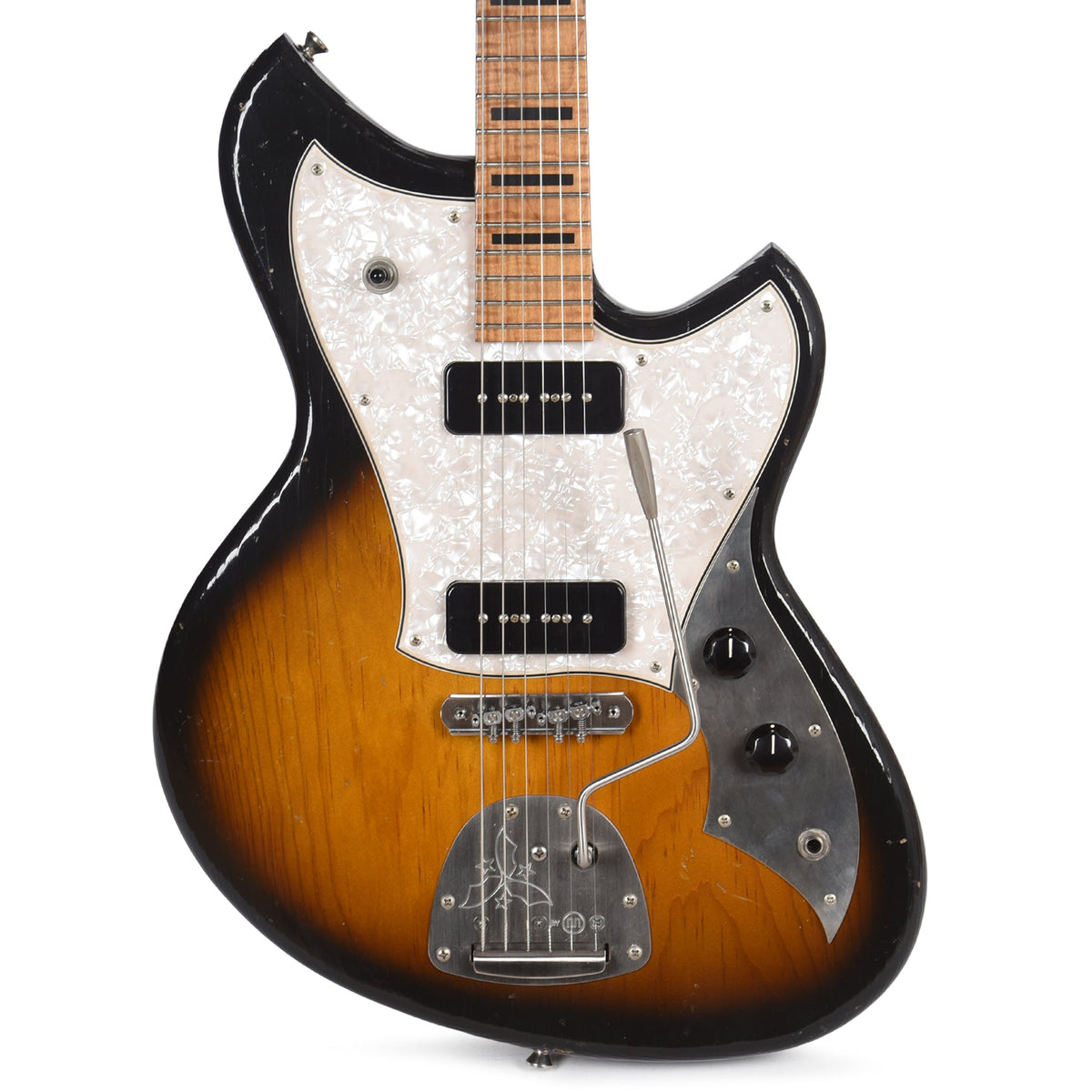 Novo Serus J 2-Tone Burst Light Distress w/Black Block Inlays & Fralin P-90 Pickups - MusicMarket