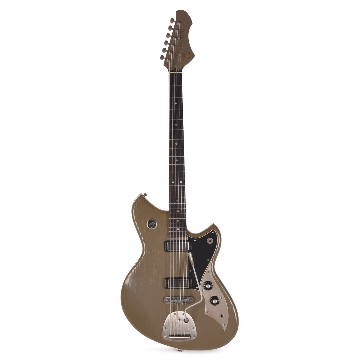 Novo Serus J Baritone Wrapped In Grey Light Distress w/Lollar Mini-Broilers - View 4 | MusicMarket
