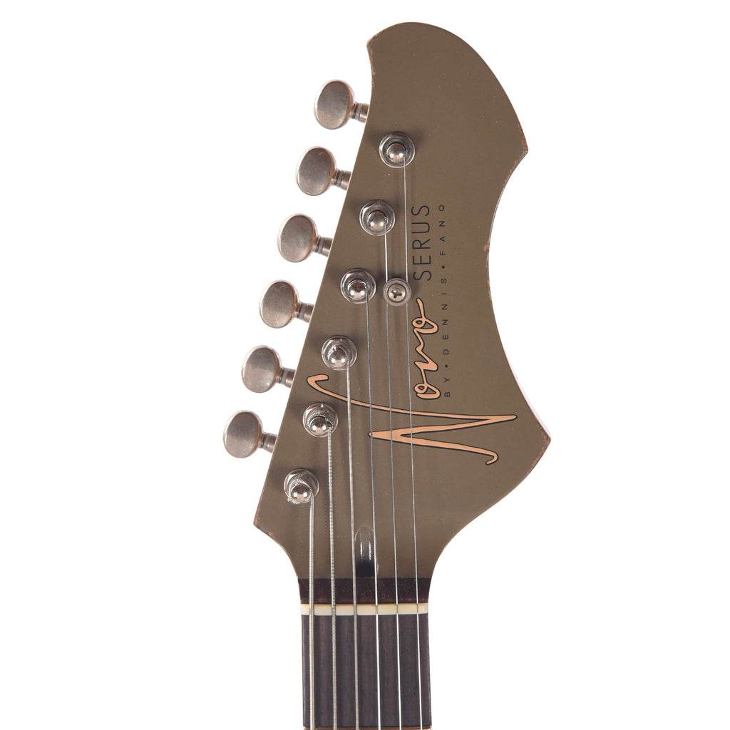 Novo Serus J Baritone Wrapped In Grey Light Distress w/Lollar Mini-Broilers - View 6 | MusicMarket