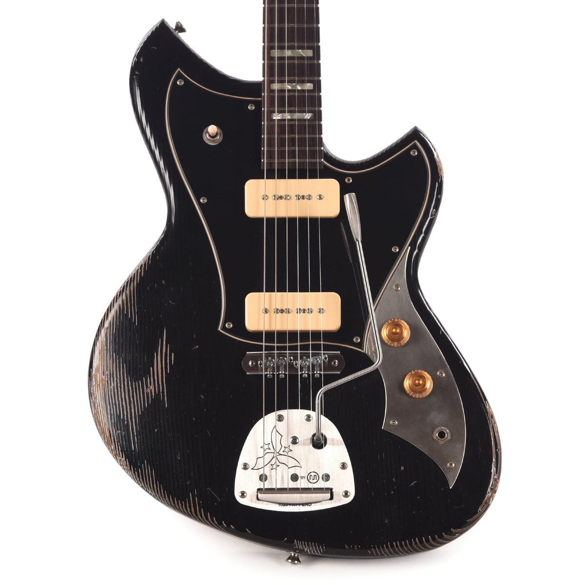 Novo Serus J Bull Black Medium Distress w/ Fralin P-90 Pickups - View 2 | MusicMarket