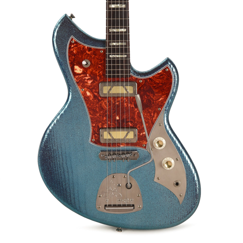 Novo Serus J Custom Lake Placid Blue Sparkle Extra Light Distress w/Lollar Gold Foils - View 2 | MusicMarket