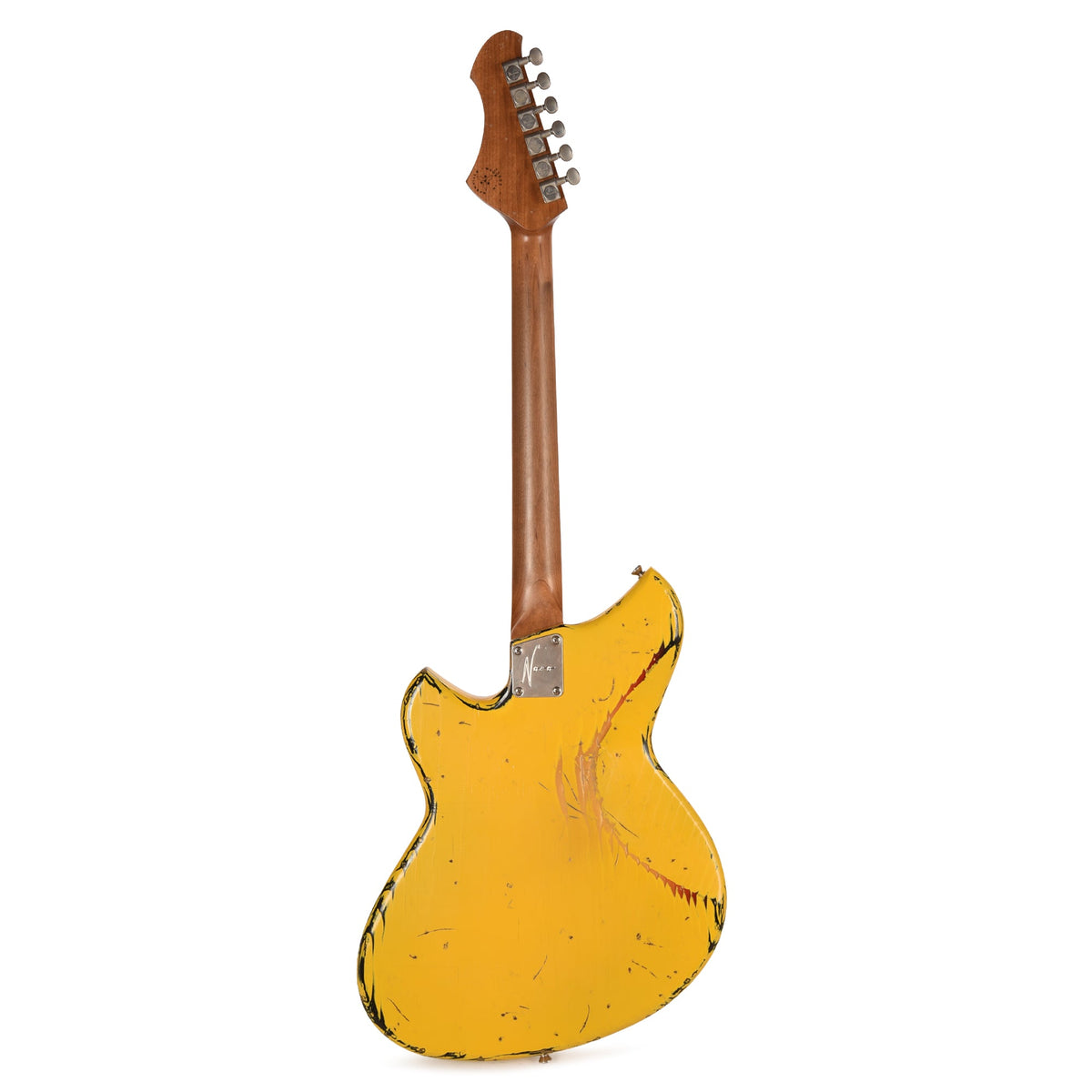 Novo Serus J Vandalism Yellow Over '64 3-Tone Burst Distress w/Fralin P-90 Pickups - View 5 | MusicMarket