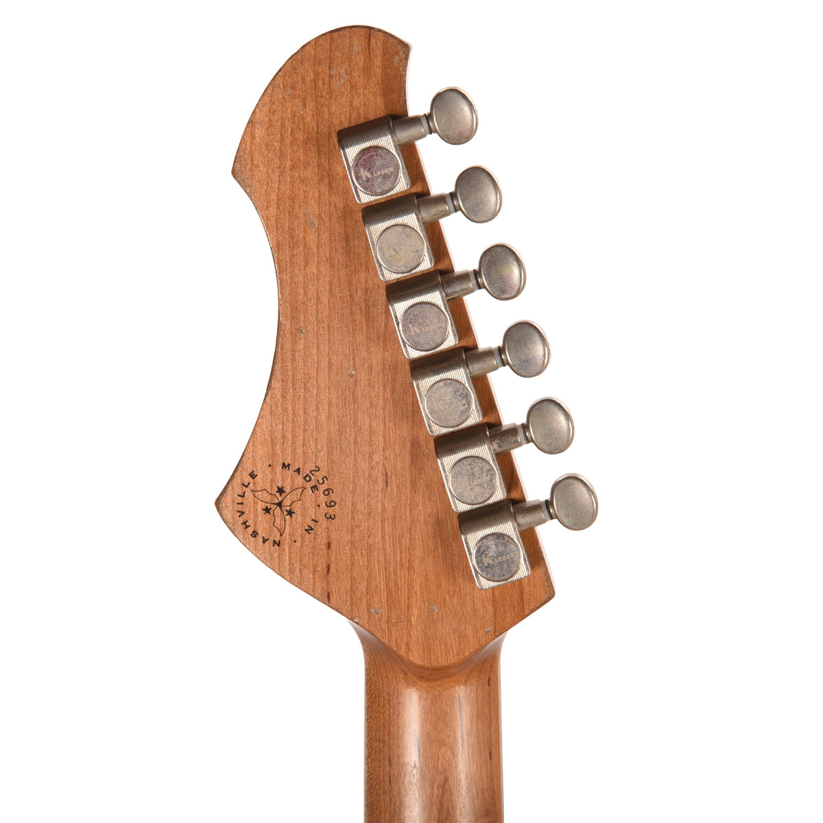 Novo Serus J Vandalism Yellow Over '64 3-Tone Burst Distress w/Fralin P-90 Pickups - View 7 | MusicMarket